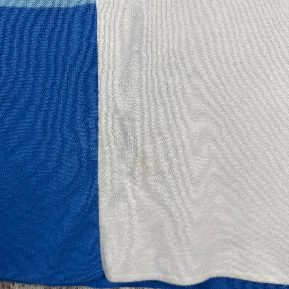 Designers Originals Blue Colorblock Cardigan Shell Twin Set Petite Medium PM - Picture 9 of 9